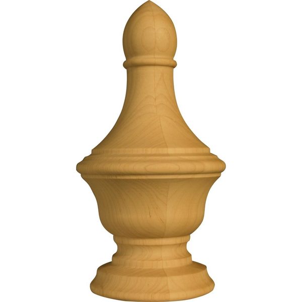 Osborne Wood Products 7 1/2 x 3 7/8 Wide Coventry Bedpost Finial in Soft Maple 3013M